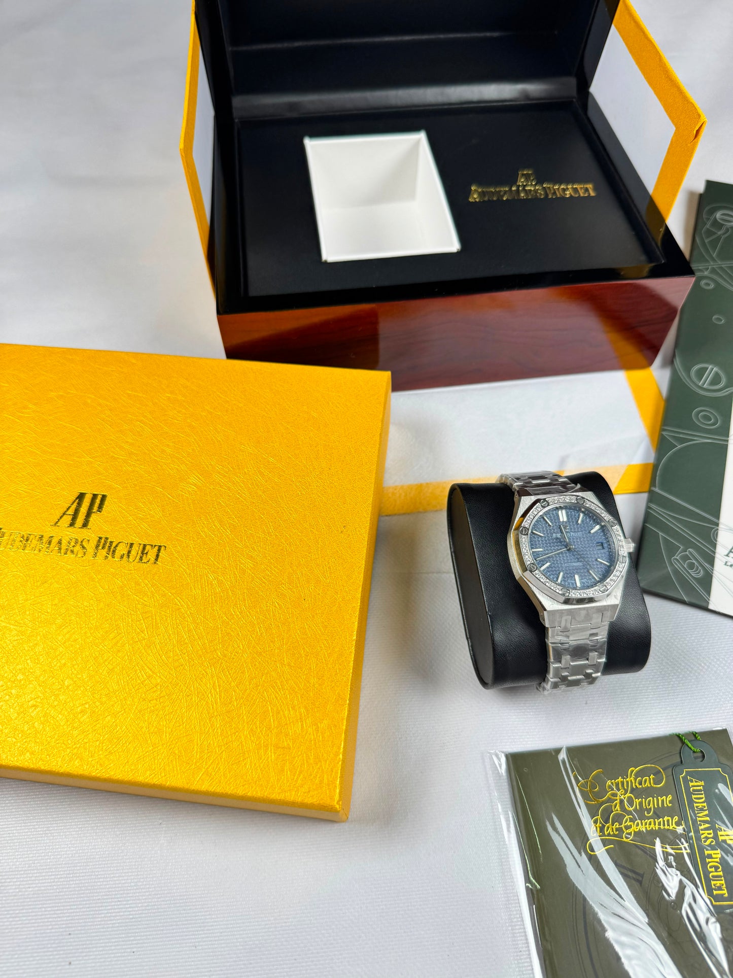Reloj Audemars Piguet Grey And Blue (Maxima Calidad)