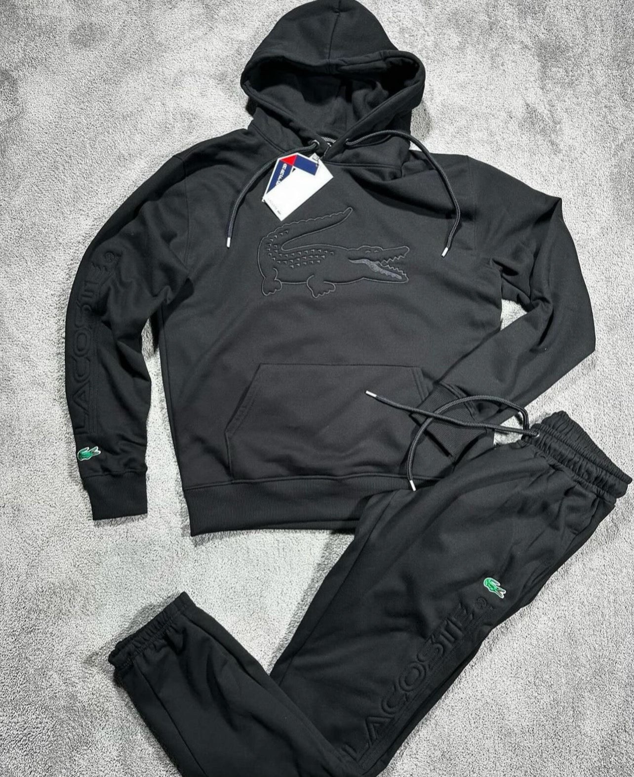 Chandal Lacoste Negro 2025