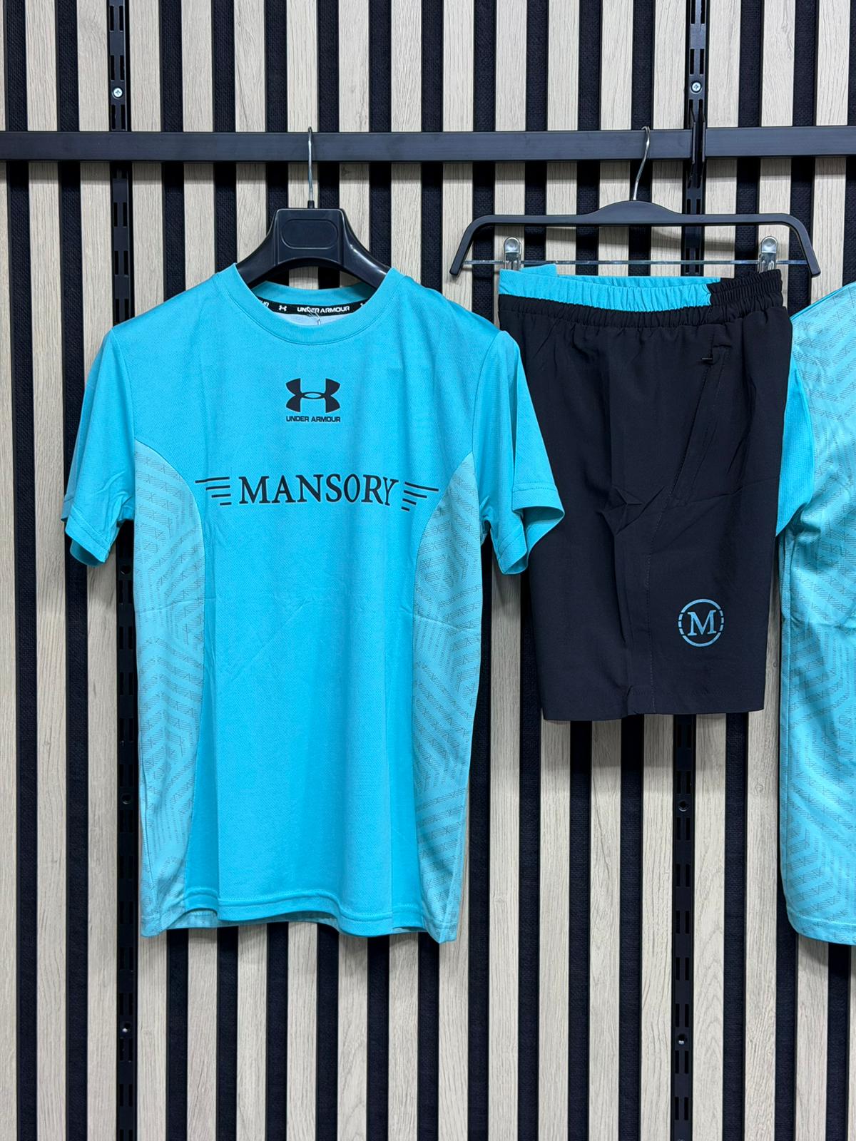 Conjunto Under Armour Mansory Azul Premium