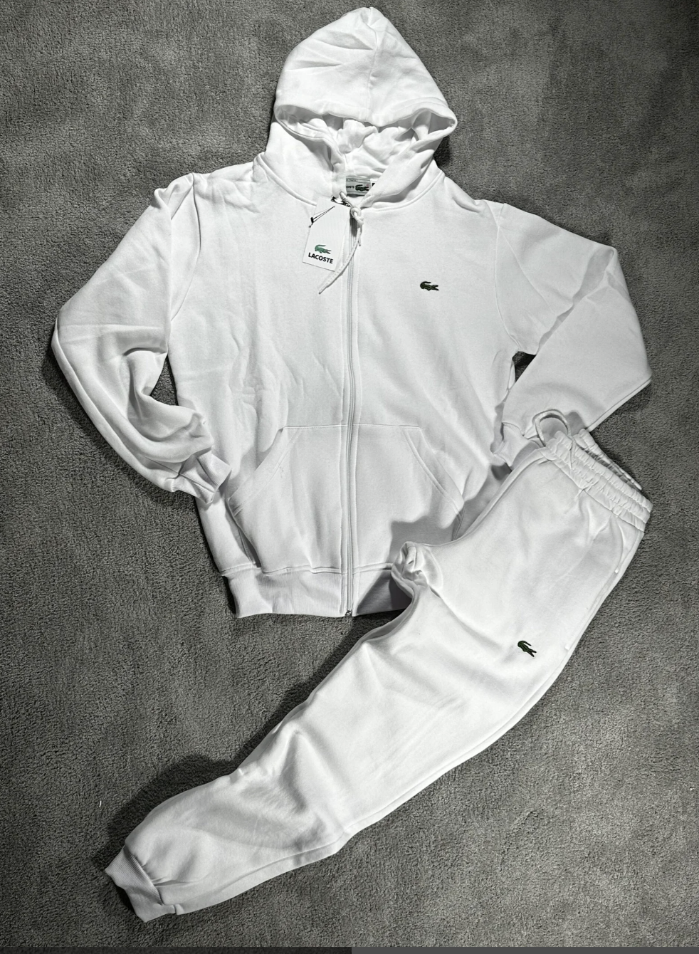 Chandal Lacoste Cremallera Blanca