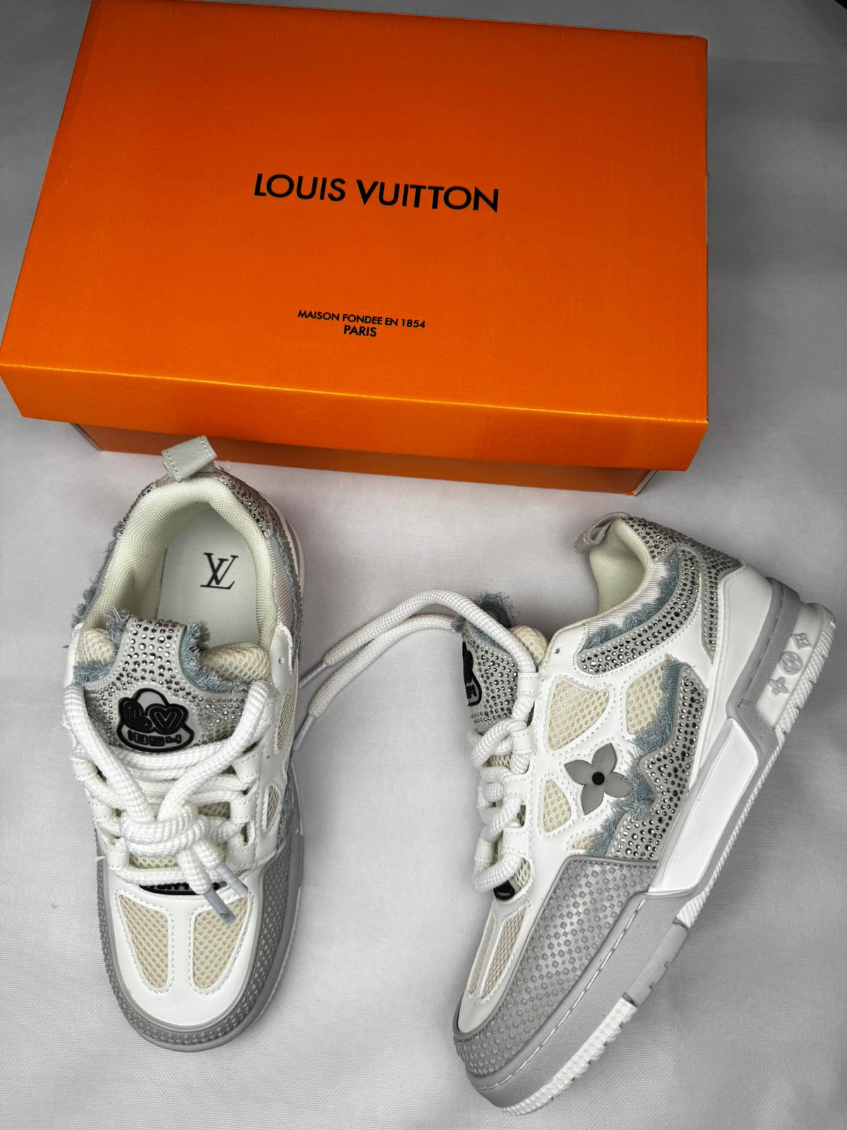 Louis Vuitton Skate Shiny Gray Stones