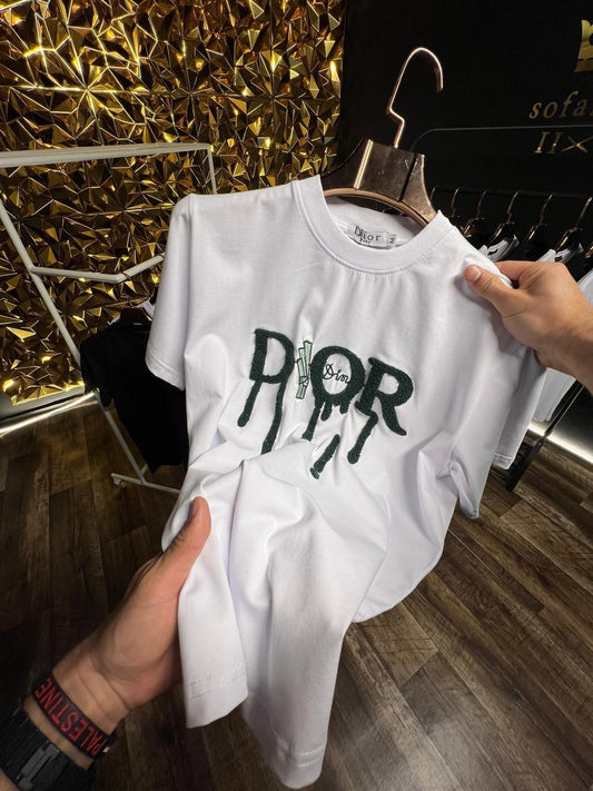 Camiseta Dior x Cactus Jack Logo Verde Blanca