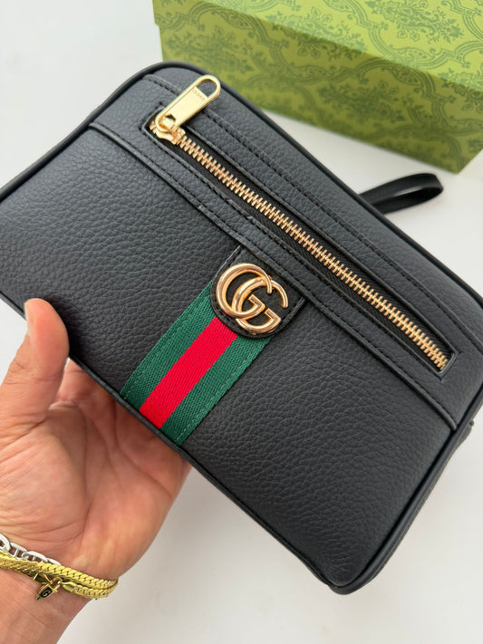 Cartera Gucci Ophidia Web Negro Dorado