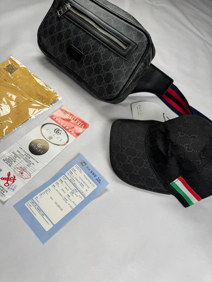 Pack Bolso Cruzado + Gorra Negro Tricolor