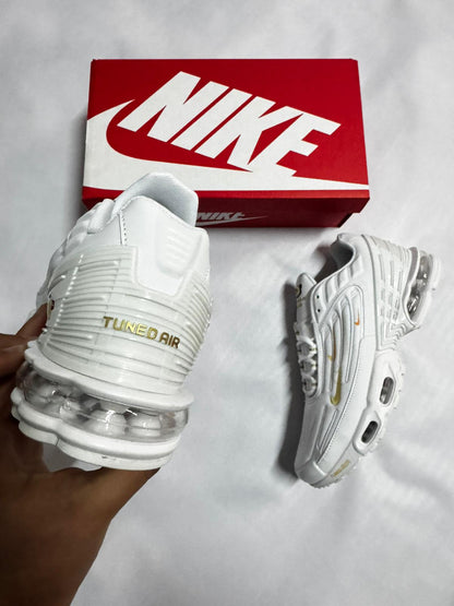 Nike Tn Tunned Triple Swoosh White And Yellow