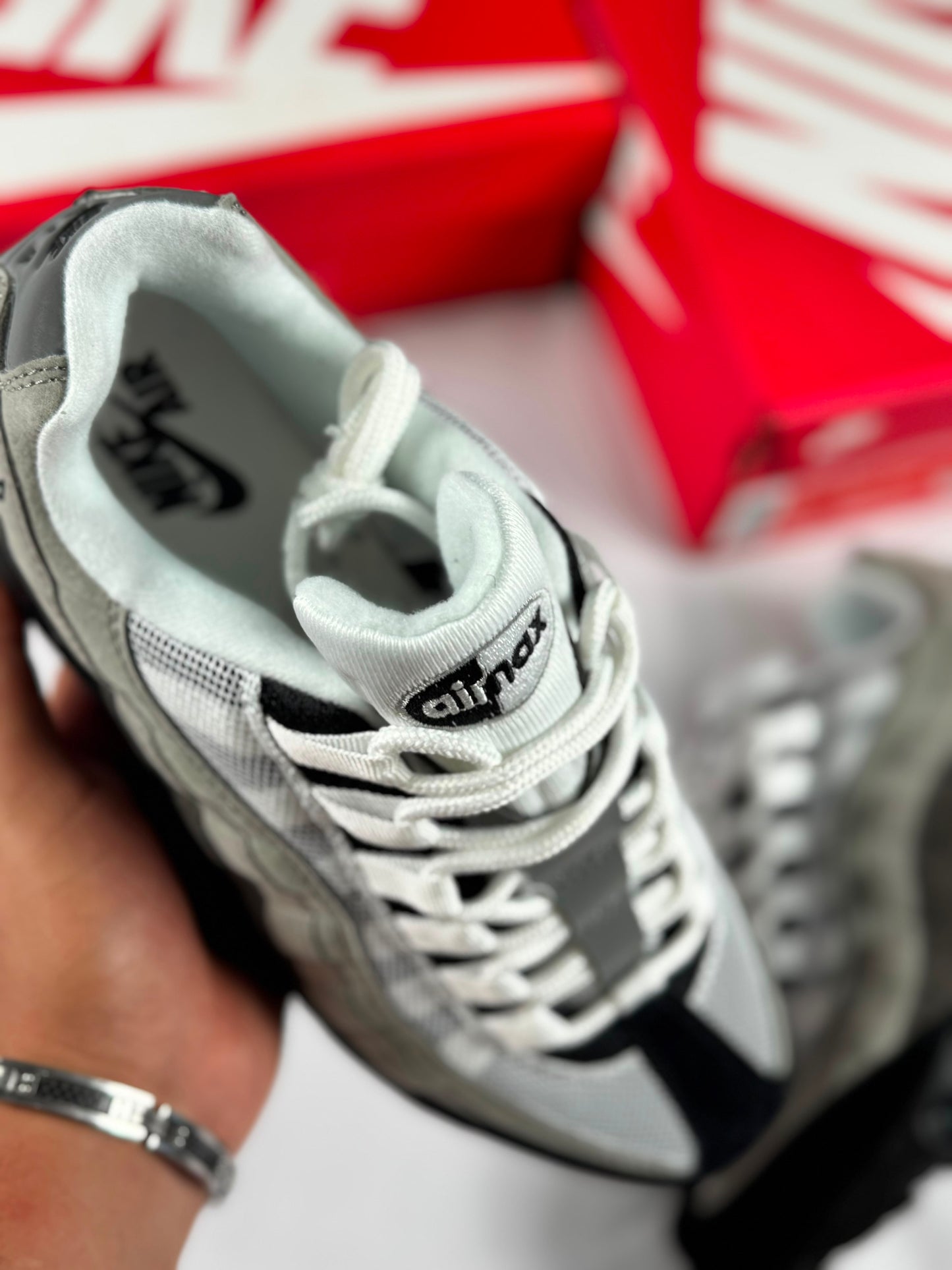 Nike Air Max 95 Branco/Azul e Cinzento